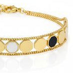 Double Layered Gold Disc Bracelet