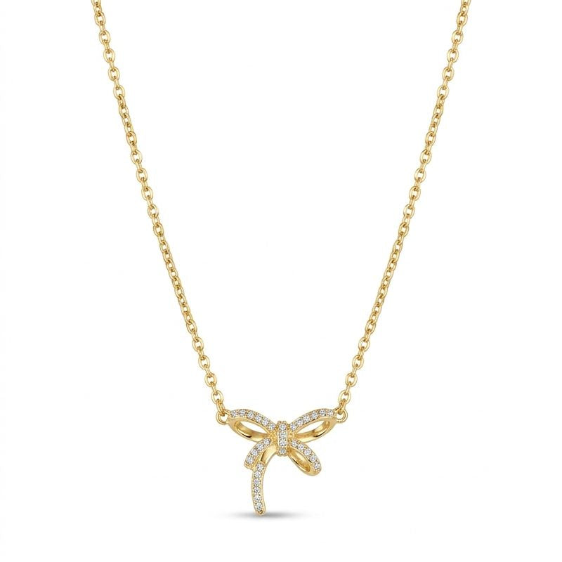 Dainty Bow Pendant Necklace