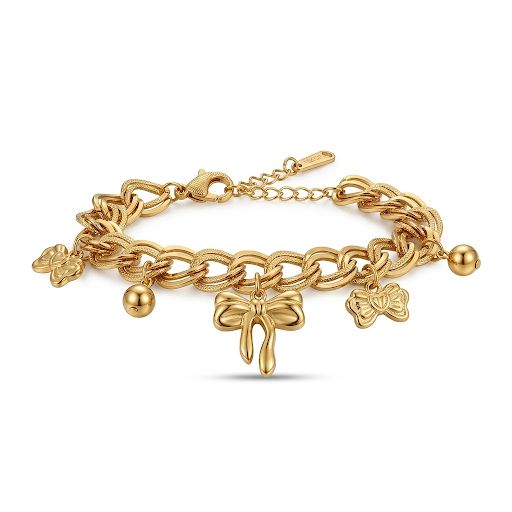 The Elara Bow Charm Bracelet