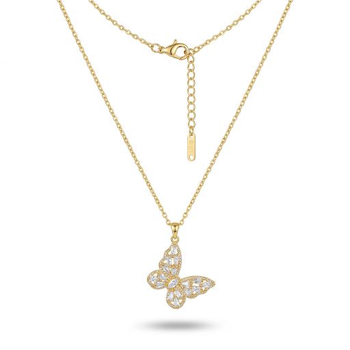 Crystal Butterfly Pendant Bracelet