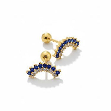 Blue Fan Earrings