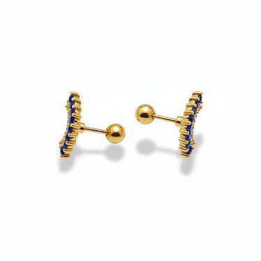 Blue Fan Earrings