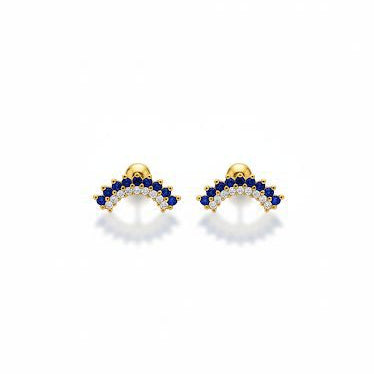 Blue Fan Earrings