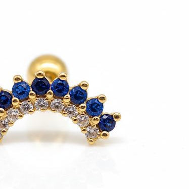 Blue Fan Earrings