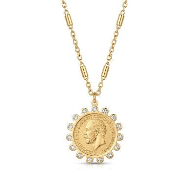 King Coin Pendant Necklace
