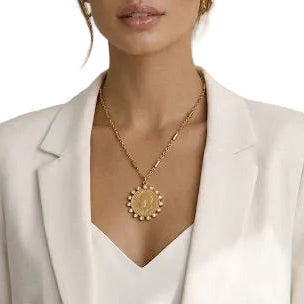 King Coin Pendant Necklace