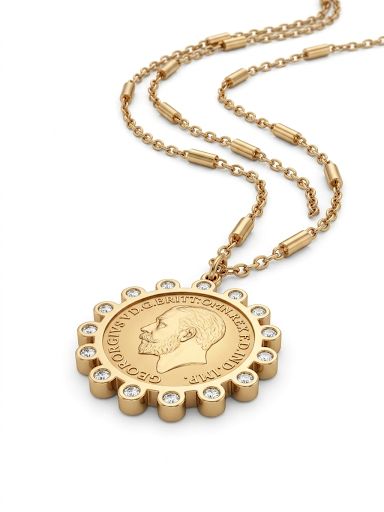 King Coin Pendant Necklace