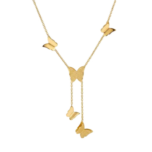Dainty Butterfly Drop Necklace