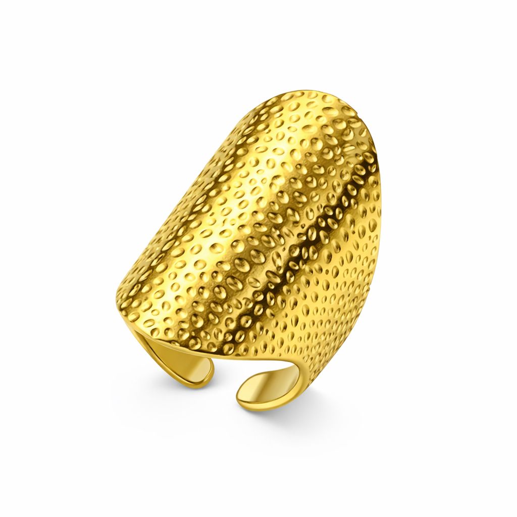 Chunky Textured Gold Ring