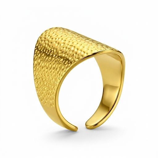 Chunky Textured Gold Ring