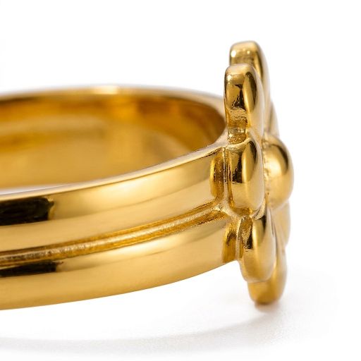 Indian Style Golden Flower Ring