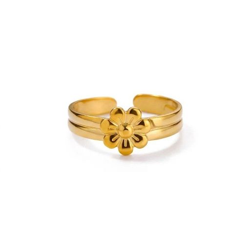 Indian Style Golden Flower Ring