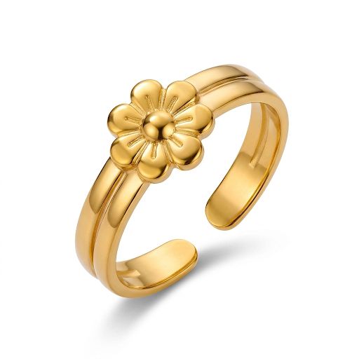 Indian Style Golden Flower Ring