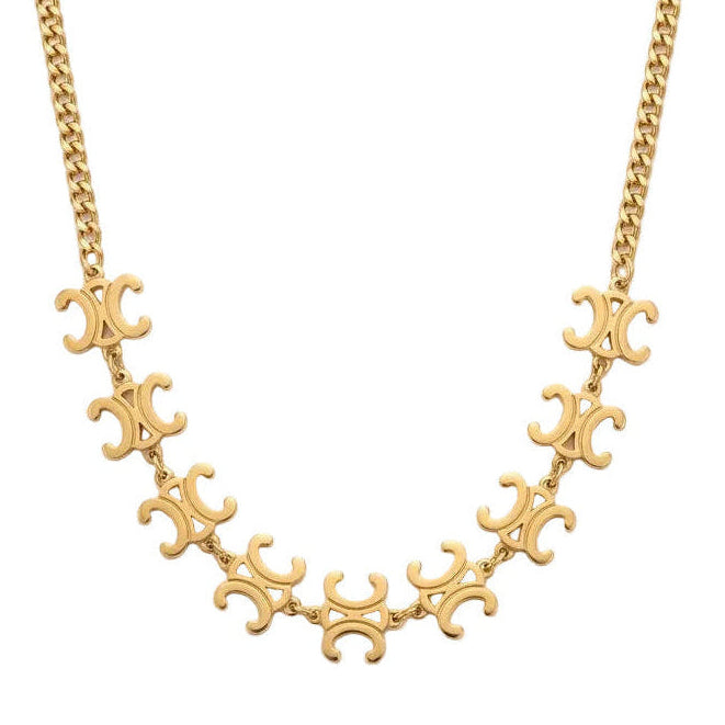 Gold Vintage-Inspired Filigree Link Necklace