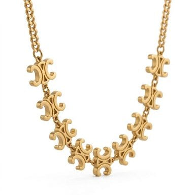 Gold Vintage-Inspired Filigree Link Necklace