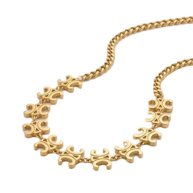 Gold Vintage-Inspired Filigree Link Necklace