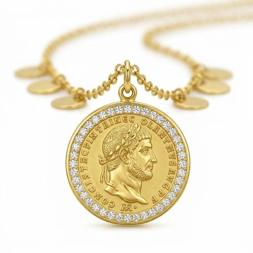 Vintage-Inspired Medallion Coin Necklace