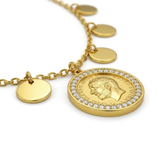 Vintage-Inspired Medallion Coin Necklace