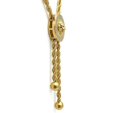 Lion Medallion Bolo Necklace