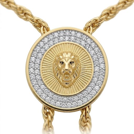 Lion Medallion Bolo Necklace