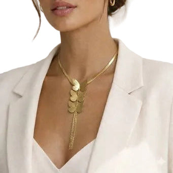 Triple Butterfly Snake Chain Necklace