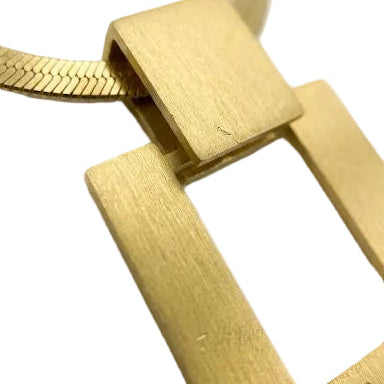 Open Rectangle Snake Chain Necklace