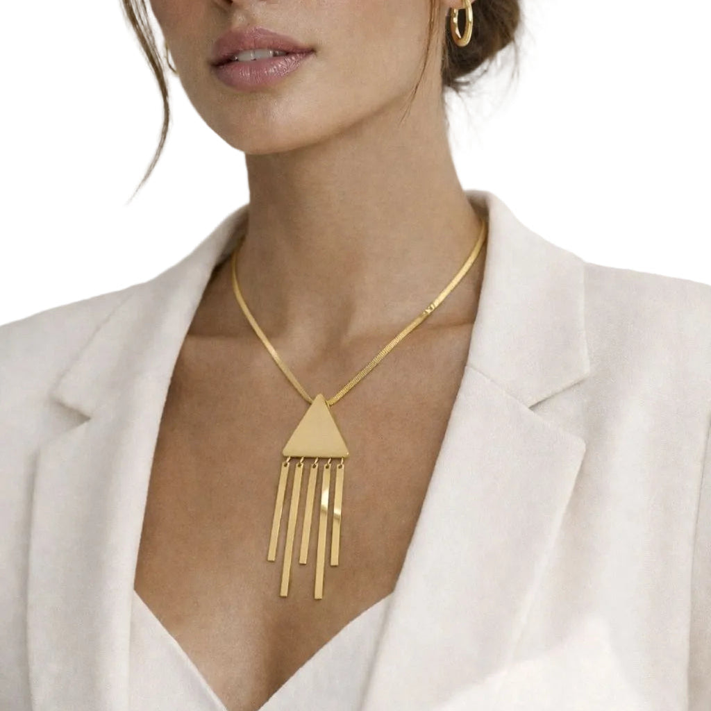 Triangle Fringe Necklace