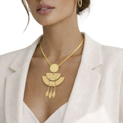 Bohemian Statement Crescent Necklace