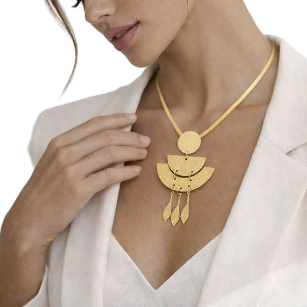 Bohemian Statement Crescent Necklace
