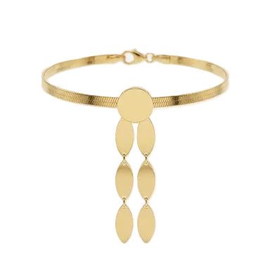 Boho Leaf Fringe Snake Chain