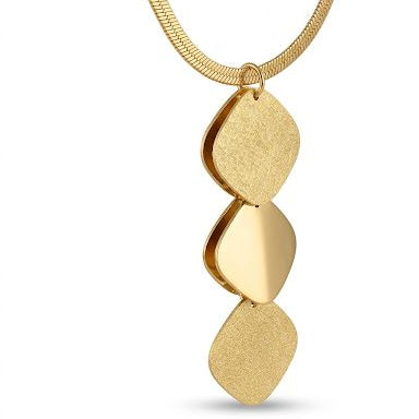 Triple Tiered Square Pendant Necklace