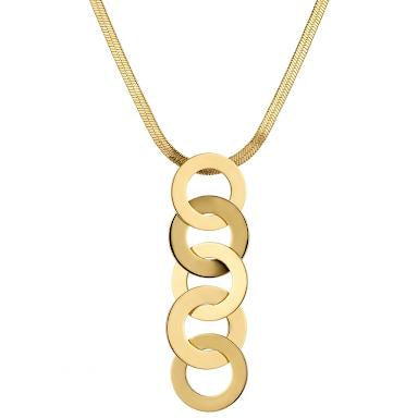 Five-Ring Cascading Pendant Necklace