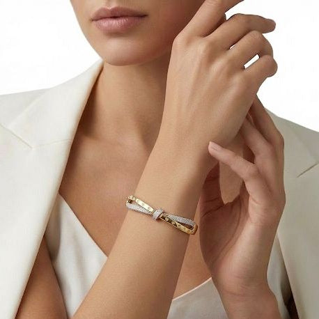 Elegant Crossover Infinity Mixed Bangle