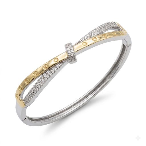 Elegant Crossover Infinity Mixed Bangle