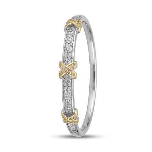 Pavé Crystal "X" Mixed Bangle