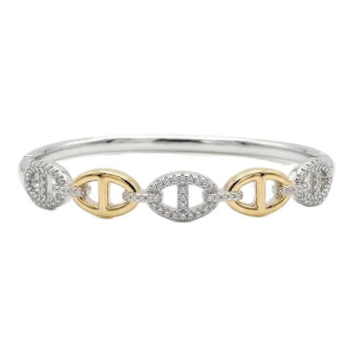 Crystal Anchor Mixed Bangle