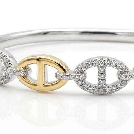 Crystal Anchor Mixed Bangle
