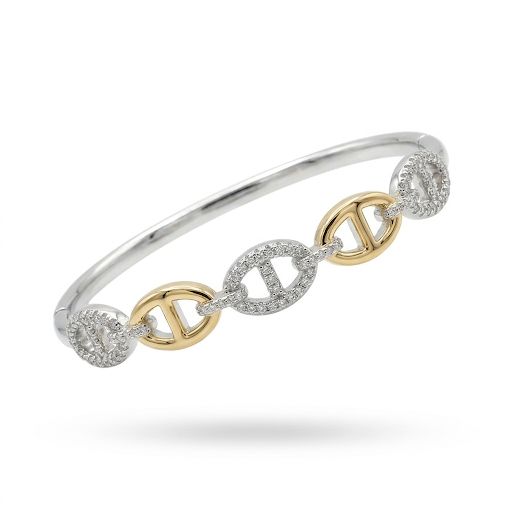 Crystal Anchor Mixed Bangle
