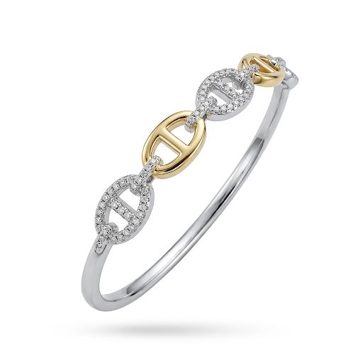 Crystal Anchor Mixed Bangle