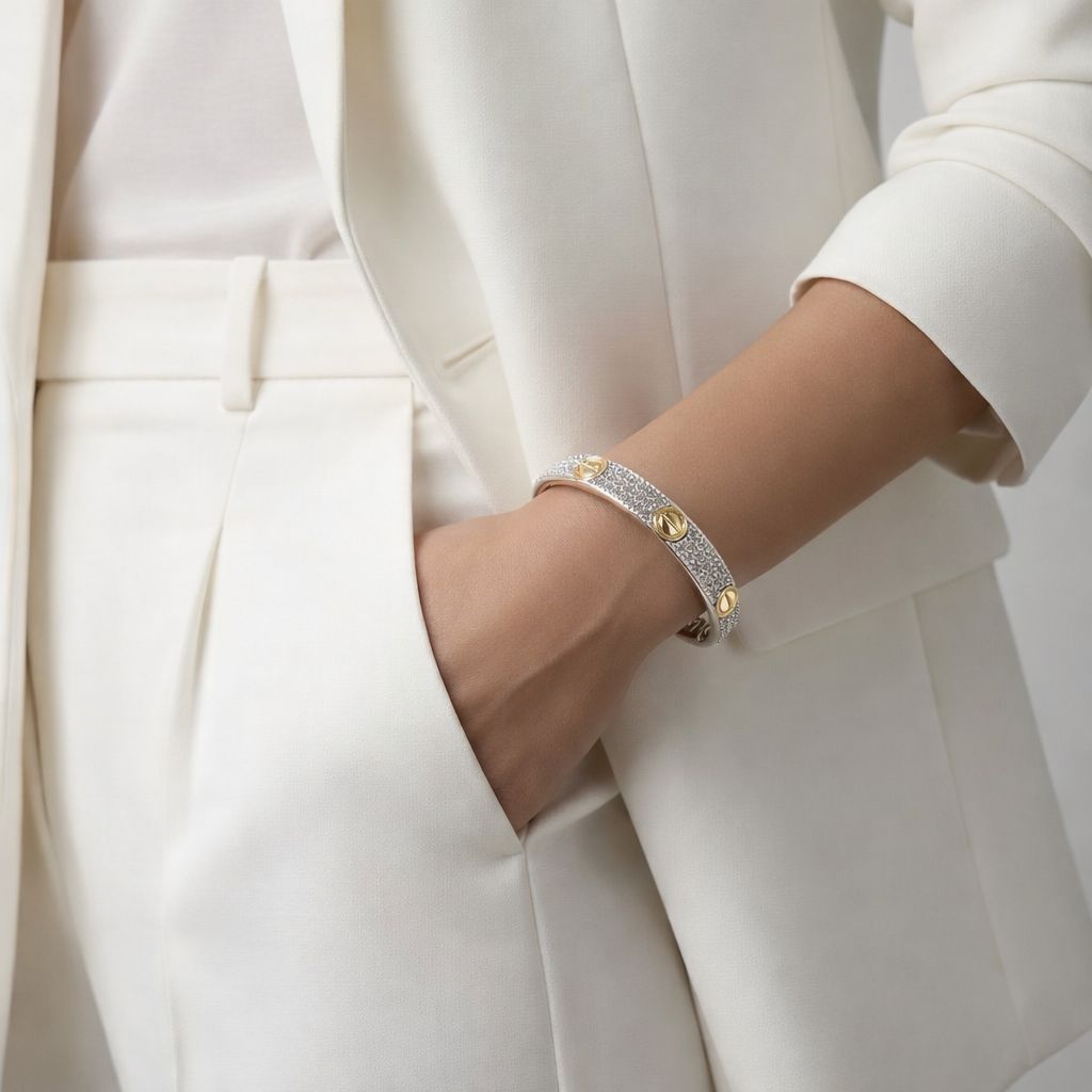 Mixed Leve Unlimited Silver x Gold Bangle