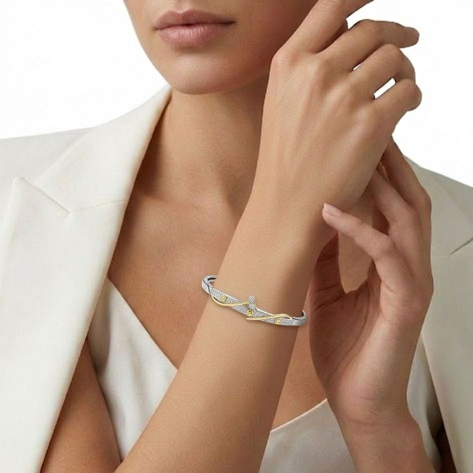 Crisscross Nail Mixed Bangle