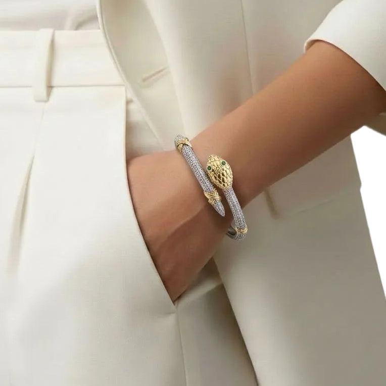 Snake Bypass Mixed Bangle
