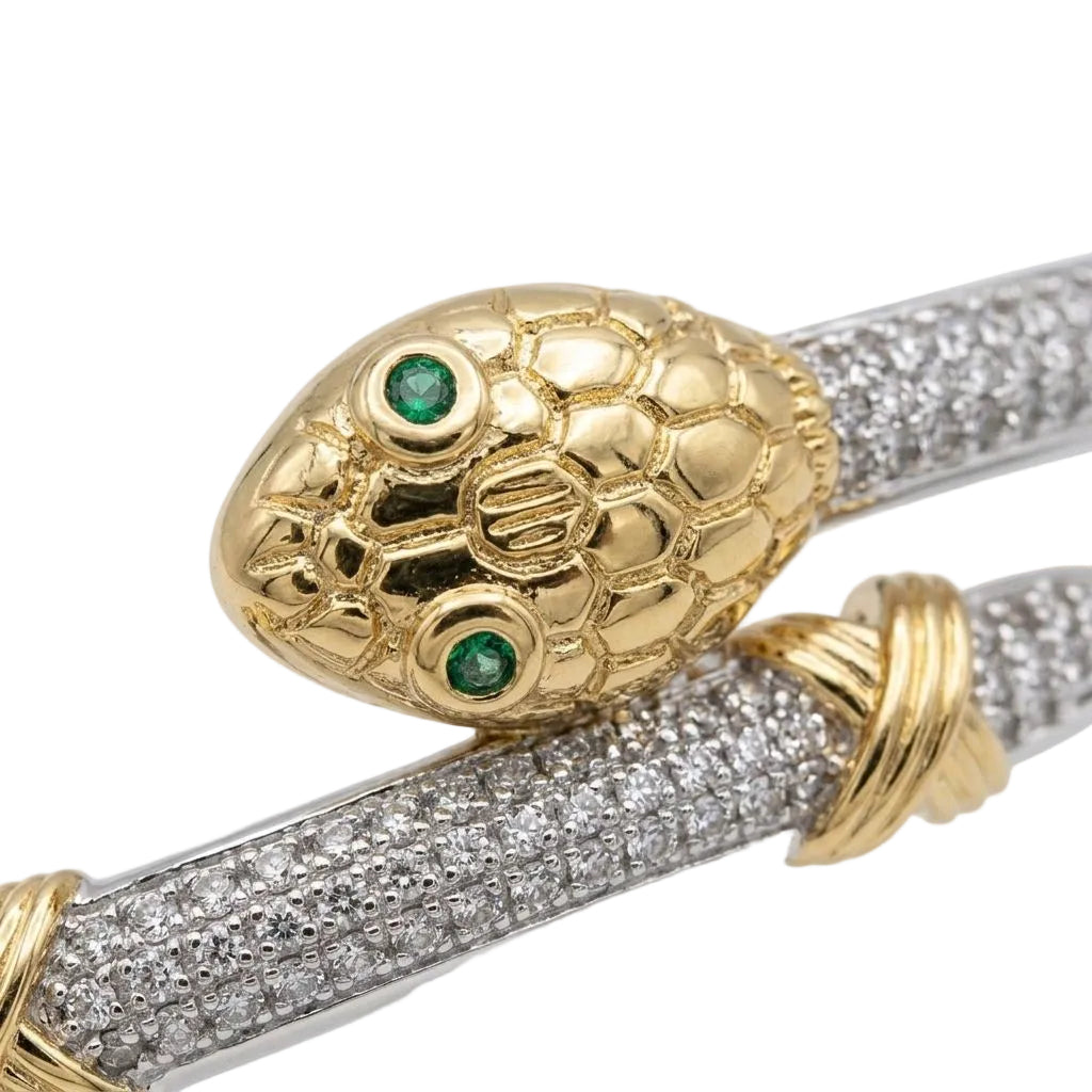 Snake Bypass Mixed Bangle
