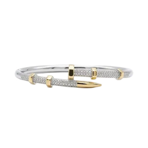 Gold & Silver Nail Bangle