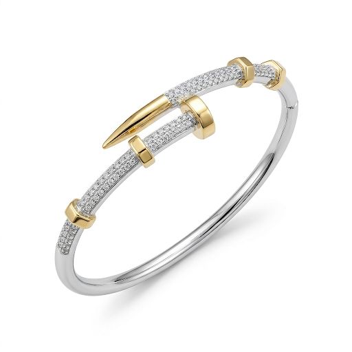 Gold & Silver Nail Bangle