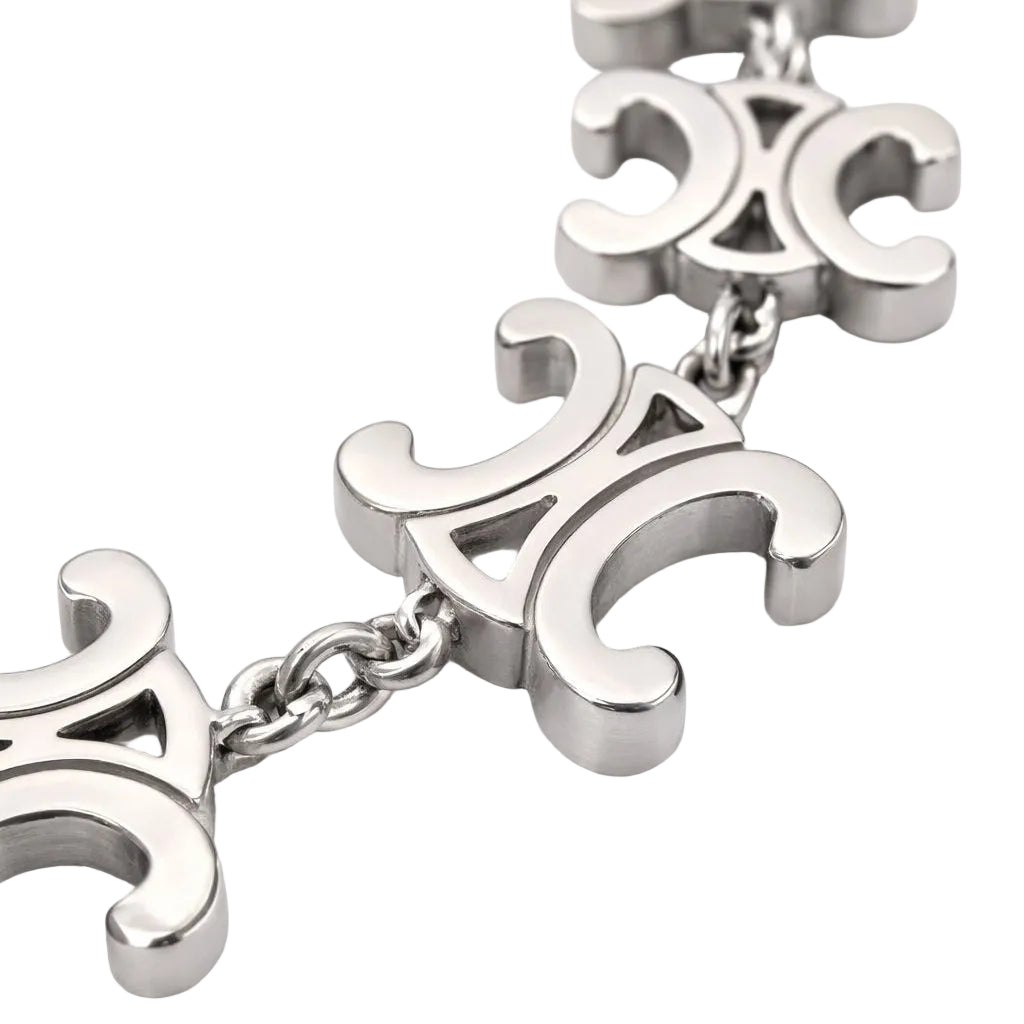 Silver Vintage-Inspired Filigree Link Necklace