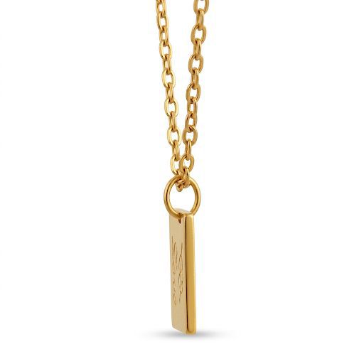Love Gold Rectangular Charm Necklace