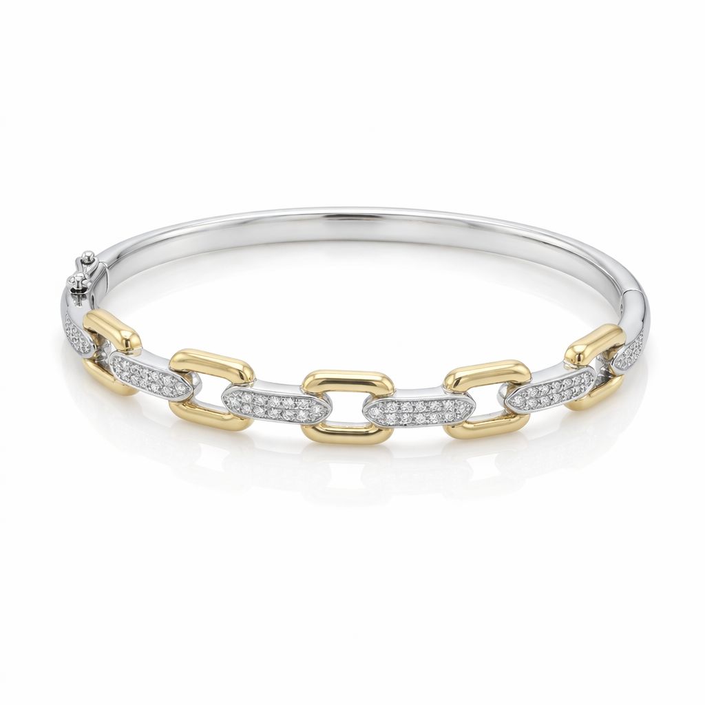 Two-Tone Link Bangle