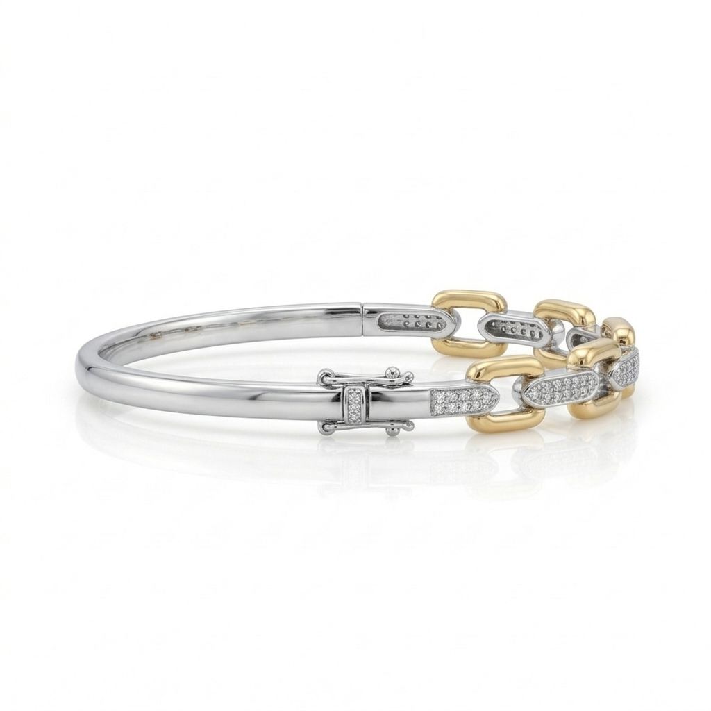 Two-Tone Link Bangle