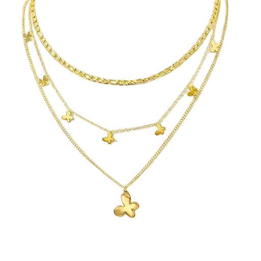 Layered Butterfly Necklace